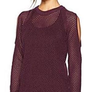 💎Bcbg Generation Cold Shoulder Sweater Mauve/Wine